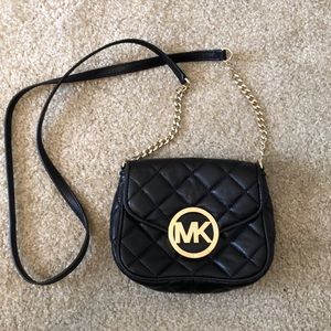 Michael Kors black quilted crossbody